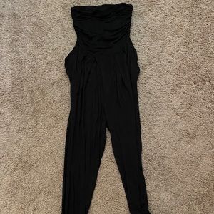 Jumpsuit jumper strapless tube black size small